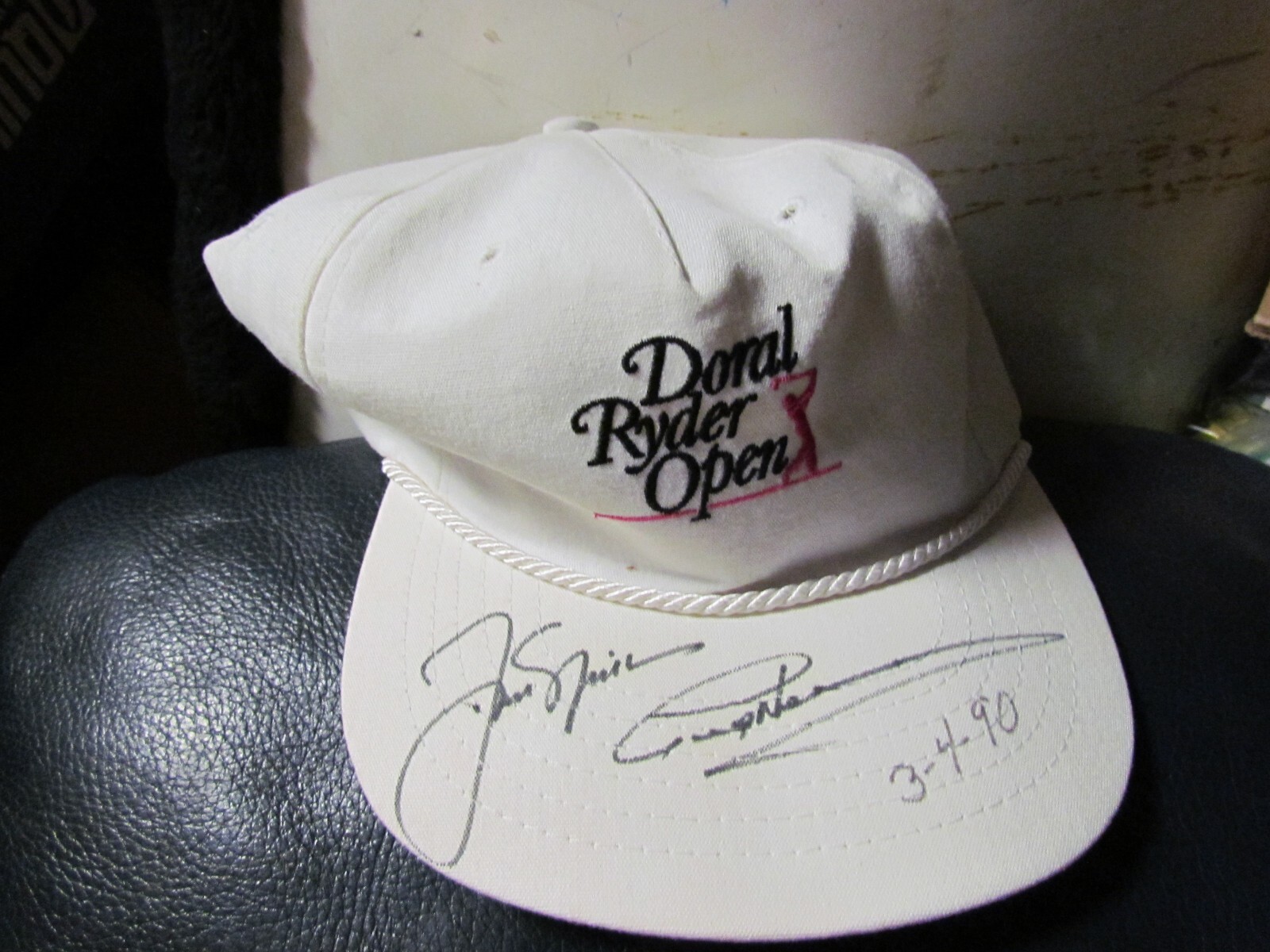 Jack Nicklaus and Greg Norman Signed Hat PSA Certified PGA 