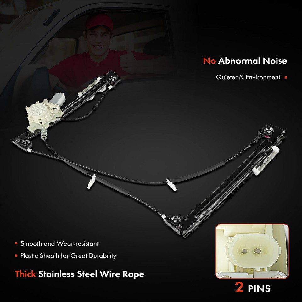 Power Window Regulator With Motor For 2002-2005 Mini Cooper (1.6L) - Front Left Driver Side Replacement 3 thumbnail image