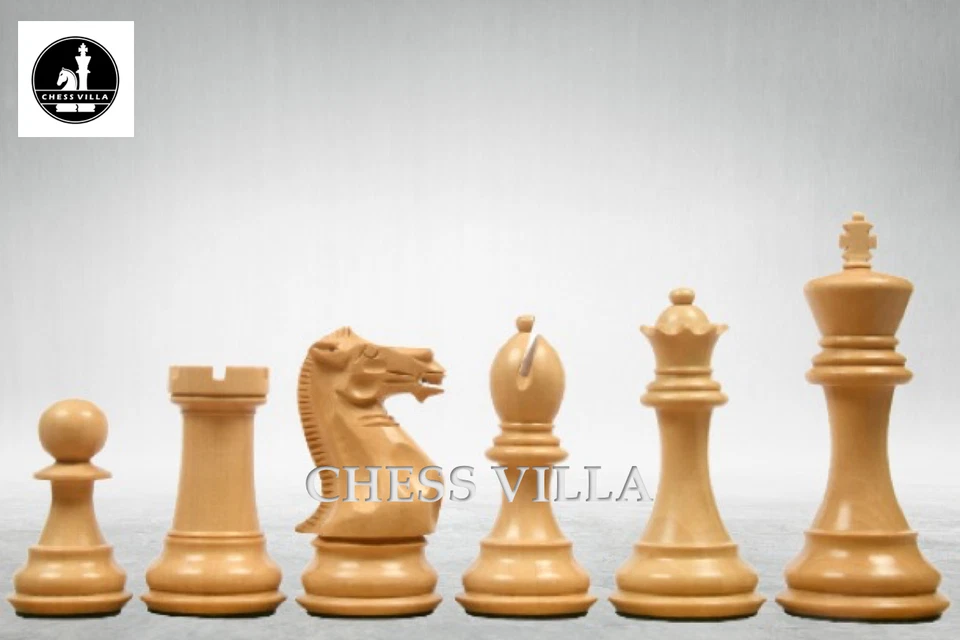 4″ Queens Gambit Professional Staunton Chess Pieces – Weighted Golden Rosewood - Image 3 of 4