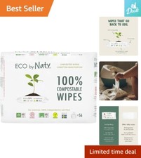 Unscented Baby Wipes - Compostable, Plant-Based, Hypoallergenic - Pack of 3