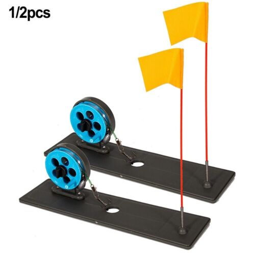 Portable Winter Ice Fishing Rod Tip Up With Flag Marker Pole Indicator Equipment