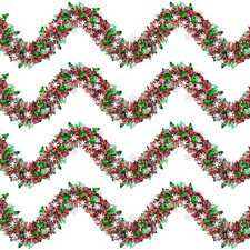 4 Strings Total 26.4 ft Christmas Tree and Snowflake Tinsel Garlands   Each 6...