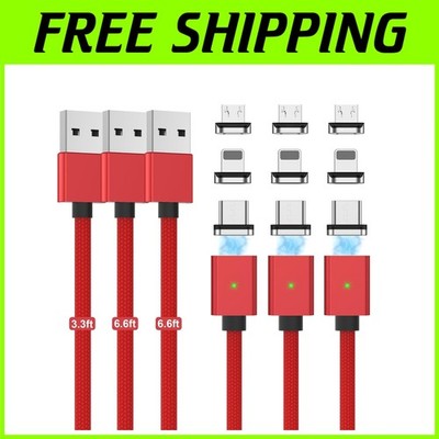 3-in-1 Magnetic Phone Charger Pack - LED Light - Fast Charge