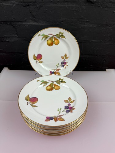 8 x Royal Worcester Evesham Gold Salad Plates 21 cm Wide Set