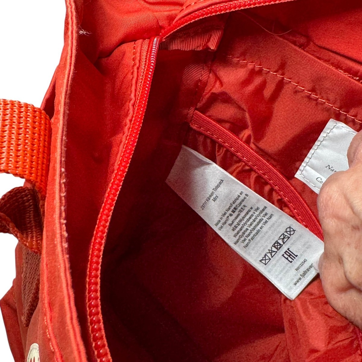 Fjallraven Kanken Totepack Mini Style # 23711 Red/orange New no 