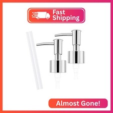 2pack Silver Soap Dispenser Pump Replacement - Soap Pump for Lotion  Regular Gl
