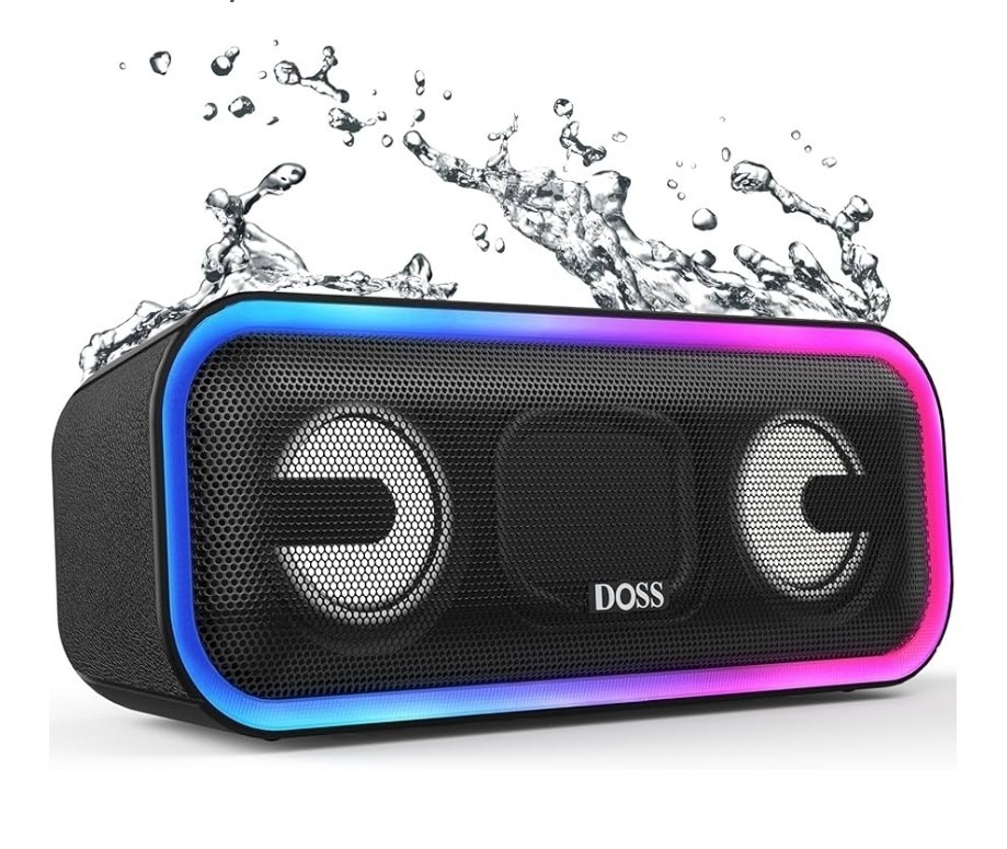 DOSS SoundBox Pro+, Cassa Bluetooth Speaker 24W,IPX5,15H No Stop,NERO.