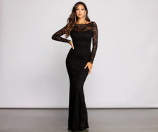 Windsor Womens Mermaid Fairy Lace Maxi Dress ...