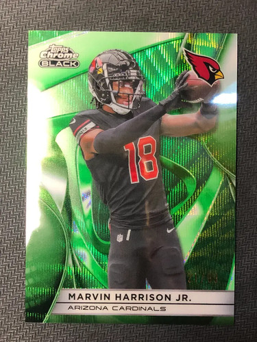 2025 Topps Chrome Black Green Refractor #2 Marvin Harrison Jr. /99 YT92