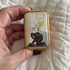 Halcyon Days Enamel Trinket Box Fireman at Prayer 9 -11 memorial
