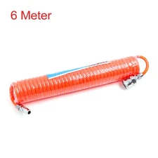6M Length 8mm x 5mm Polyurethane Coiled Air Hose Tube Pipe Red