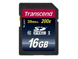 Transcend TS16GSDHC10 16 GB SDHC Classe 10 NAND 30 MB/s Nero 2g - Immagine 2 di 2
