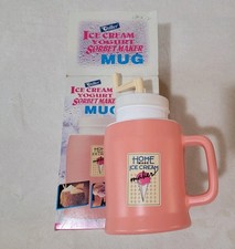 VTG The Chiller Ice Cream Yogurt Sorbet Maker Mug Coral Pink W Box