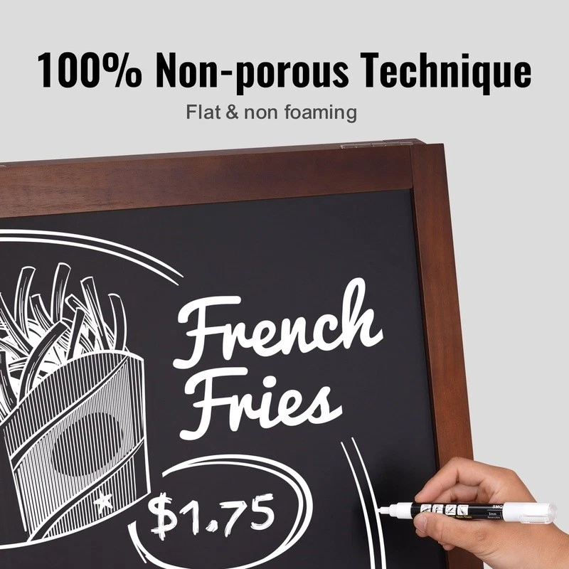 Multifunctional Magnetic Chalkboard Wall Sign W/ Easy Clean Surface Accessories - Image 4 of 4