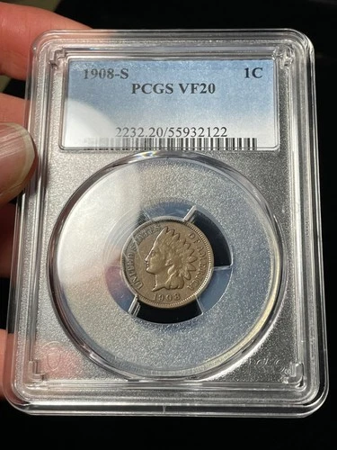 1908-S PCGS VF20 Indian Head Cent Key Date