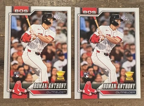 2026 Topps Series 1 - Roman Anthony (RC) - 2 Card Lot Rookie Card Red Sox