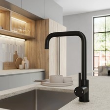 Sauber Astano Black Kitchen Mixer Tap