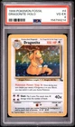 1999 POKEMON FOSSIL #4 DRAGONITE-HOLO PSA 4