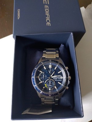 Casio Edifice Herrenuhr,Blau,Solar Saphirglas Edelstahl 10BAR EFS-S510D-1AVUEF