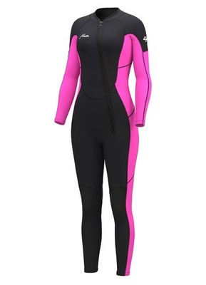 Wetsuit Women 3/2mm Neoprene Front Zip Full Wet Suit in Cold Water for Swimmi...