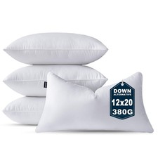 12 x 20 Pillow Insert Set of 4 Down Alternative Throw Pillow Inserts Small Lu...