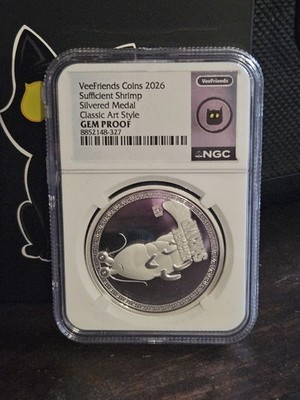 VeeFriends NGC Graded Coin 2026 - Sufficient Shrimp - Silvered Medal
