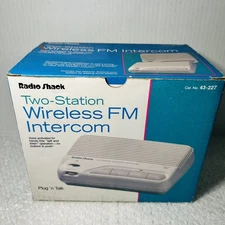Radio Shack (43-227) FM Wireless Intercom Two Stations Lot X2 NEW NOS Open Box