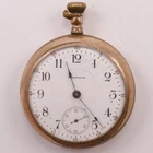 Antique Waltham 17 Jewels Gold Filled Pocket Watch Pre-Owned Doesn't Run (44-42)