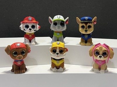 PAW Patrol   6 TY Beanie Boos Lot   2  Mini Boo Puppy Dog Figures   SpinMaster
