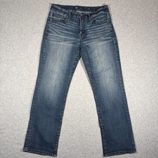 Buckle BKE Jake Jeans Mens 34x32 Fits 32x30 Blue Denim Cotton Straight Leg
