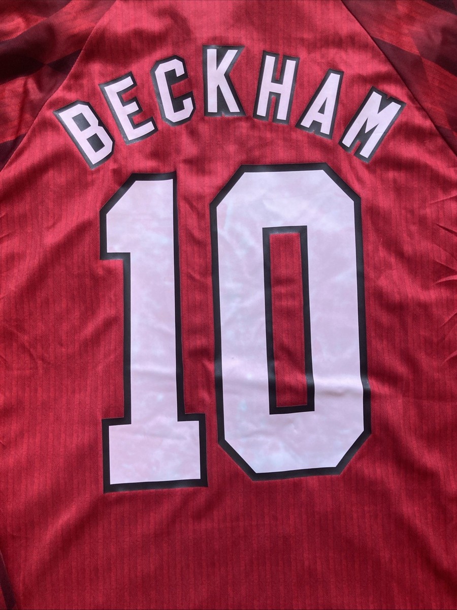 David Beckham Manchester United #10 Home Shirt 96/98 L/S Man
