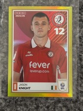 Panini EFL Sticker 2026  - Gold Captain Parallel - Jason Knight - Bristol City