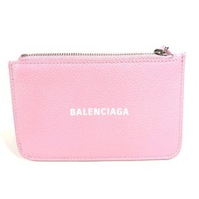 BALENCIAGA 637130 Card Case Business Card Holder Pass Case Leather pink