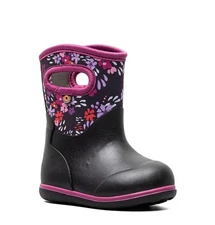 bogs toodler Kids classic girl waterproof boots black floral handels size 9