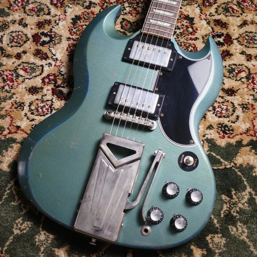 Gibson 1964 Sg Standard Antique Pelham Blue Sideways Trem Murphy *Rw605