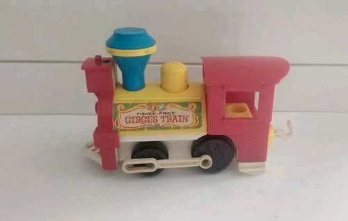Vtg 1973 Fisher Price #991 Little People Circus Kids Train Engine Whistle Works
