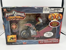 Power Rangers Ninja Storm Crimson Thunder Radio Control Tsunami Cycle 2003 New