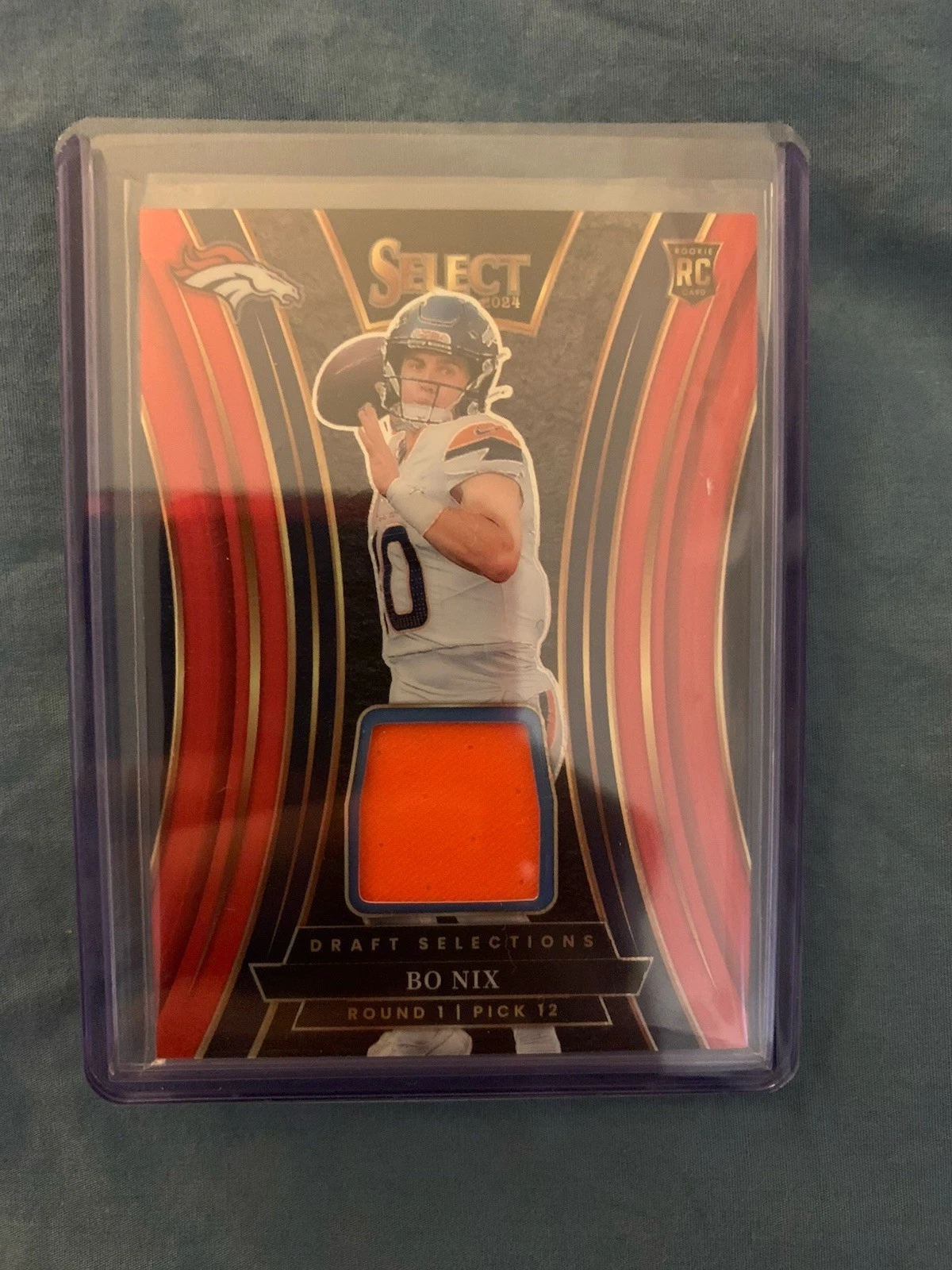 Bo Nix Panini Select Draft Selections Memorabilia #DSMBNX Copper Prizm