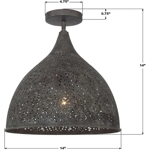 Crystorama JAS-A5010-FB_CEILING Jasmine Semi-Flush Mount Forged Bronze - Picture 7 of 7