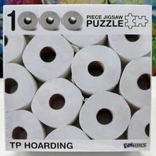TP Hoarding Toilet Paper 1000 Piece Jigsaw Puzzle Pandemic Bathroom Sealed NEW!