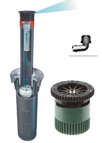 Hunter Pro Spray Check Valve Pop Up Sprinkler 4" c/w Pipe Fitting and Nozzle - Picture 12 of 14