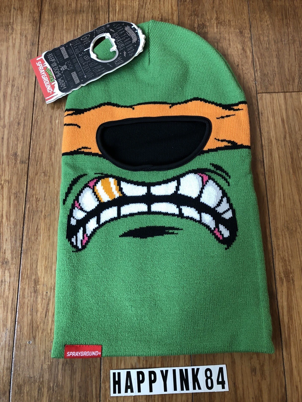 ✅TEENAGE MUTANT NINJA TURTLES MICHELANGELO SKI MASK LimitedEdition Sprayground🟧