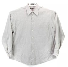 Claiborne Shirt Mens Button Up LS Collared Shirt Size 16.5 Solid Gray