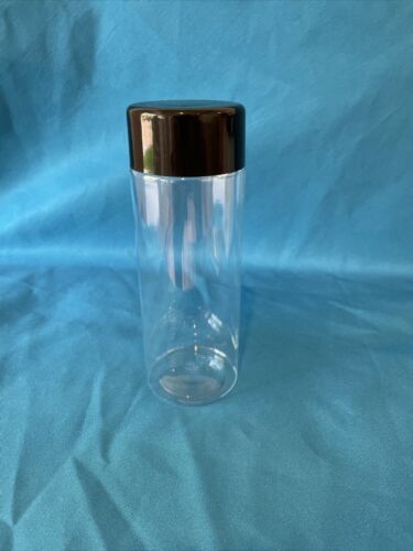 Botellas de aceite de agua/jugo transparente para PET de 13,5 OZ (400 ml) con tapas negras paquete de 20 - Imagen 1 de 4