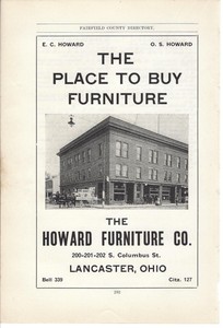 1915 FC Ad The HOWARD Furniture Company Lancaster Ohio ...