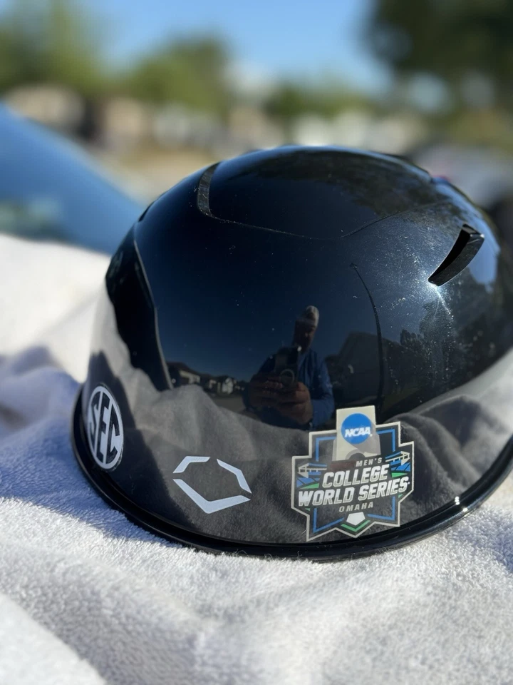 CASCO DE BATEO TENNESSEE VOLS CWS BÉISBOL PERSONALIZADO EVOSHIELD NEGRO NUEVO Foto 4 de 4