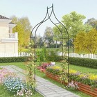 Garden Outdoor Trellis Arch Rose Black Arbour Roses Plant Pergola Archway iron