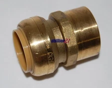 Sharkbite U094 1” x 1” NPT Female Brass Straight Connector (In Stock) Fast Ship