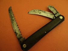 antique german marx & co solingen pruning garden pocket knife horn pre 1940 