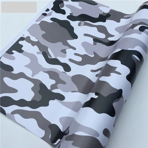 Camo Vinylfolie Rollfolie Aufkleber Arktis Schnee Camouflage Folie für Auto Fahrrad - Bild 8 von 23